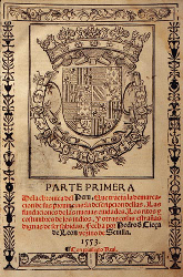 Frontespizio de Cronaca del Perù di Pedro de Cieza de León