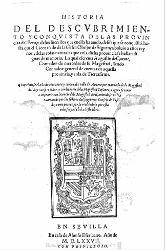 Frontespizio de Storia della scoperta e della conquista del Perù di Agustín de Zárate